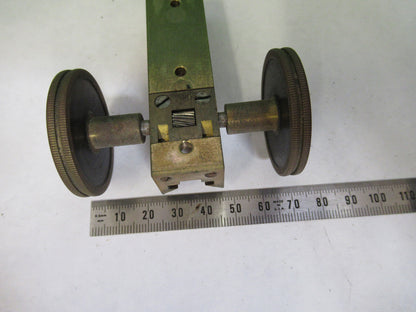 ANTIQUE BRASS BAUSCH LOMB KNOBS + FRAME  MICROSCOPE PART AS PICTURED X2-A-97