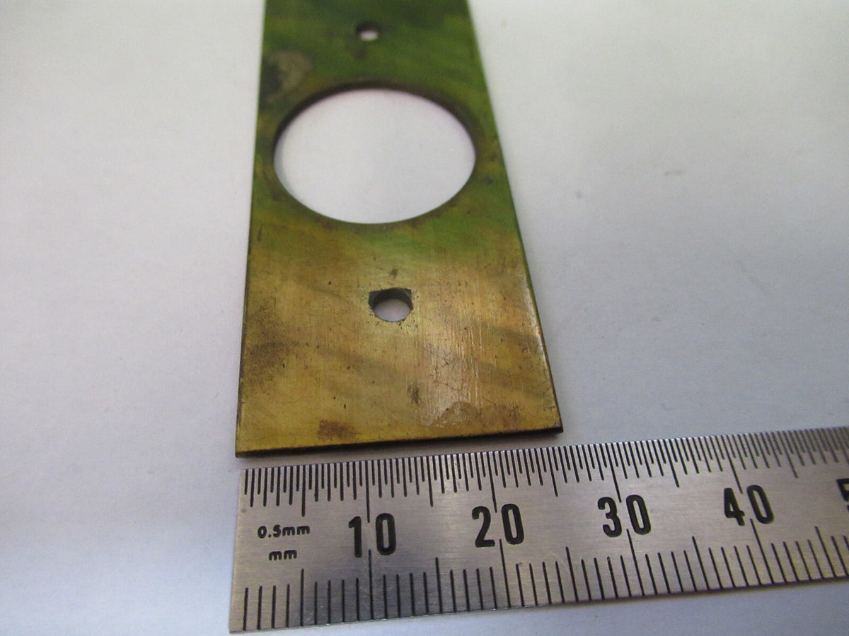 ANTIQUE UNKNOWN BRASS FIXTURE STAGE MICROSCOPE PART AS PICTURED Z7-A-31