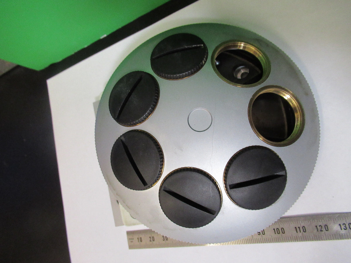 LEICA GERMANY DMRB SEVEN POSITION NOSEPIECE MICROSCOPE PART AS PICTURED 80-B-29