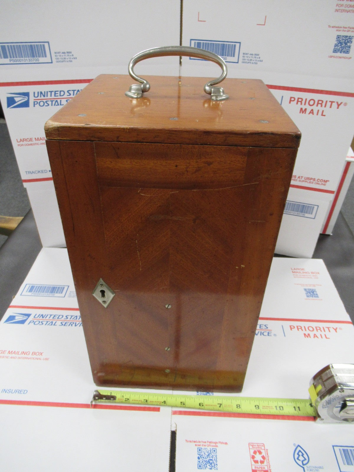 ANTIQUE WOOD CABINET EMPTY CARL ZEISS  1900's without key  MICROSCOPE PART TA-5