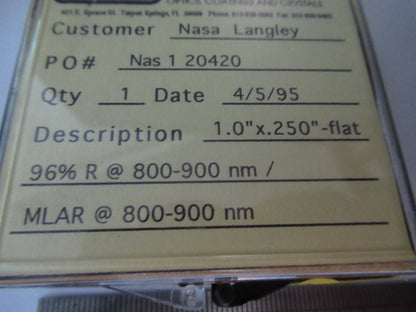 ex Nasa Optical One Lens 800-900 nm Laser Optics