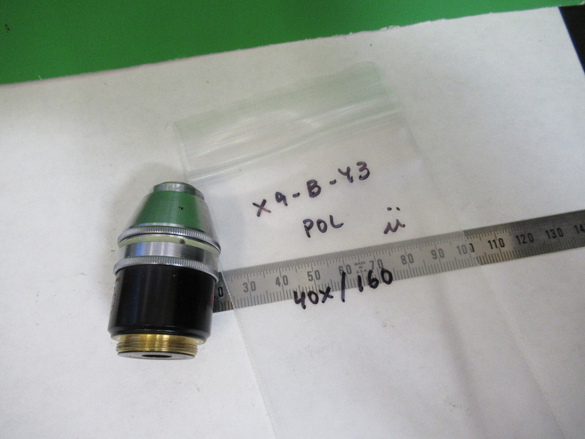 ZEISS OBJECTIVE POL 40X /160 POLARIZATION MICROSCOPE PART AS PICTURED X9-B-43