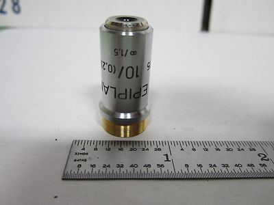 MICROSCOPE PART ZEISS EPIPLAN GERMANY 10X OBJECTIVE  OPTICS AS IS BIN#Q7-15