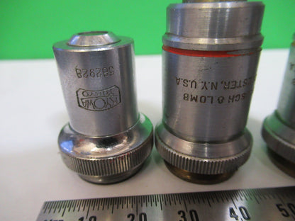 Lot 3 Ea Bausch & Lomb Kyowa Objectives Microscope Part