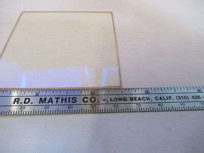 OPTICAL AMBER GLASS PLATE OPTICS AS PICTURED &13-FT-12
