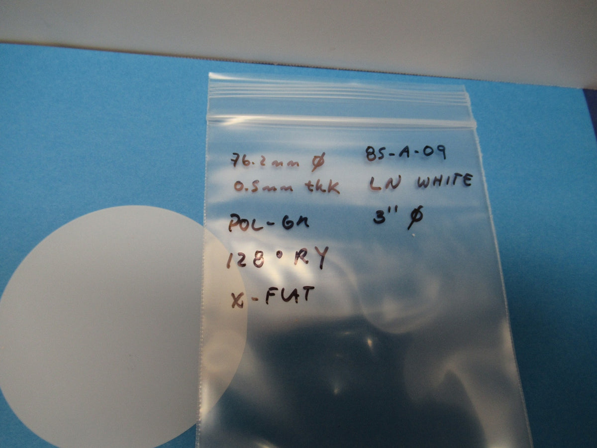 ONE WAFER LITHIUM NIOBATE LN SAW SURFACE ACOUSTIC WAVE  Y128d wht AS IS #85-A-09
