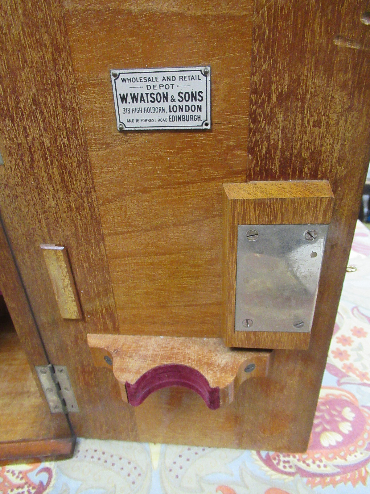 Empty Wood Cabinet for Antique Watson UK London Microscope Part