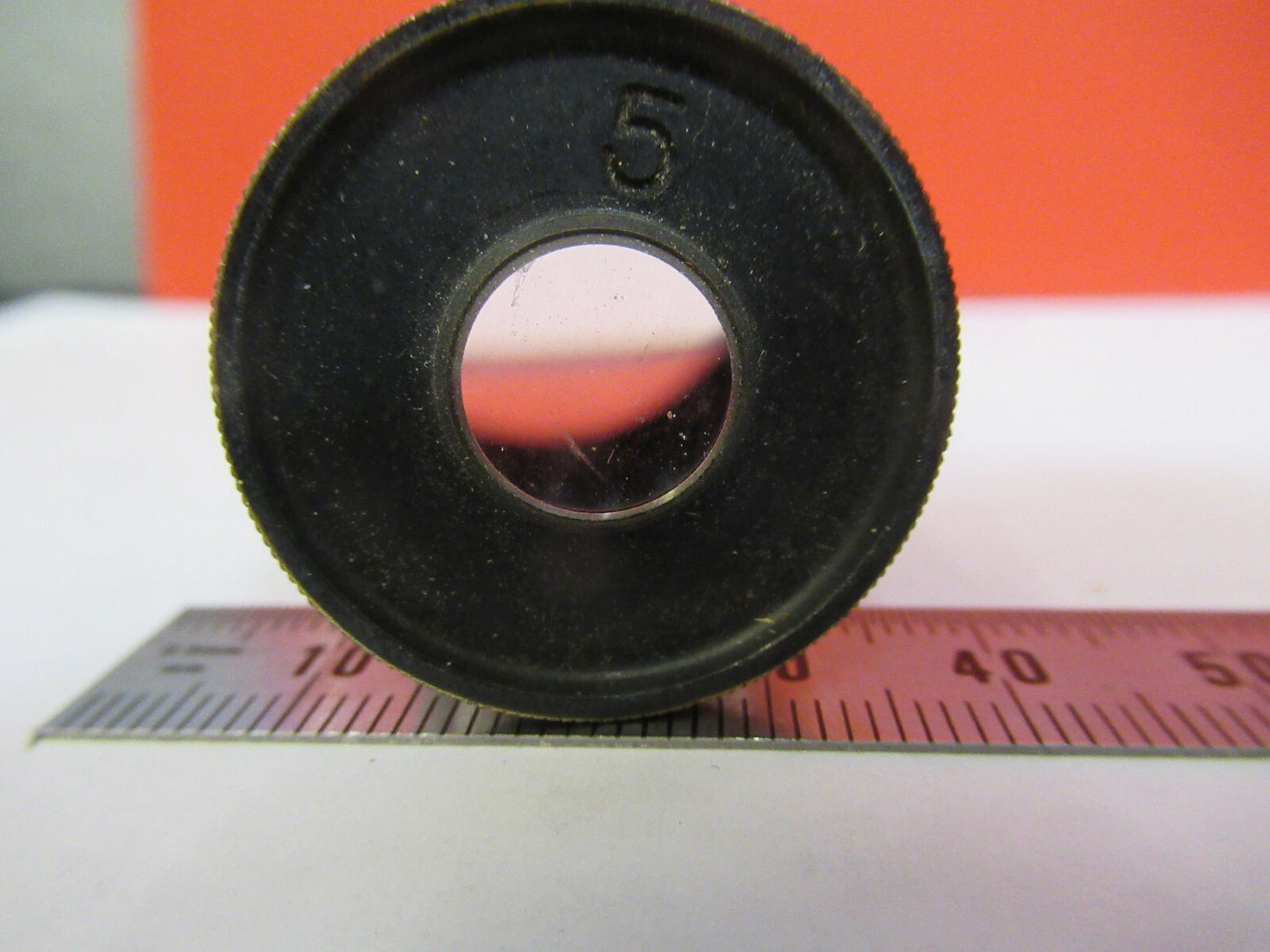 Antique Bausch & Lomb 5X Eyepiece Optics Microscope Part