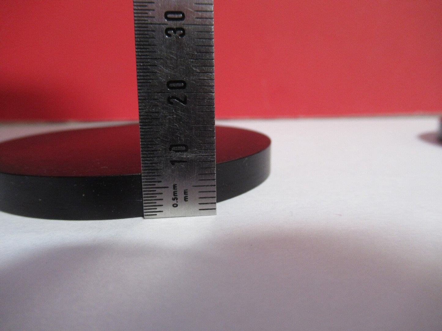 OPTICAL BLANK OPAQUE ALUMINUM ANODIZED DISC LASER OPTICS AS PICTURED Q2-24