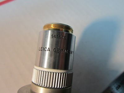 LEITZ WETZLAR GERMANY MICROSCOPE OBJECTIVE 100X FLUOTAR OPTICS BIN#A1-29