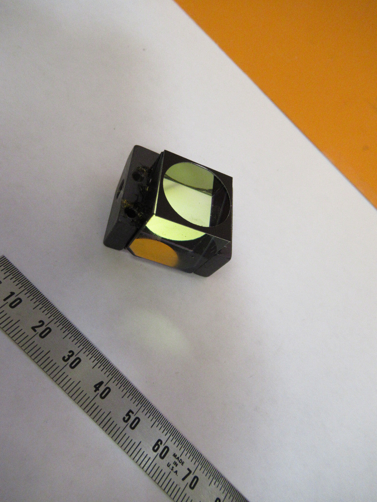 BAUSCH LOMB POL BEAM SPLITTER PRISM OPTICS MICROSCOPE PART AS PICTURED Y3-A-103