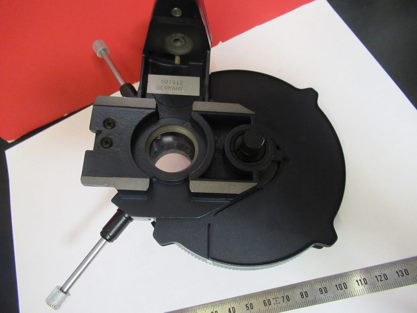 LEICA LEITZ GERMANY DMRB CONDENSER 501012 MICROSCOPE PART AS PICTURED T7-A-89