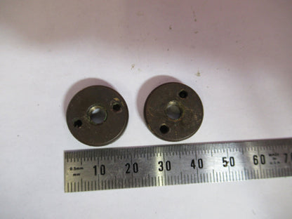 ANTIQUE LEITZ WETZLAR GERMANY BRASS SPANNER NUTS MICROSCOPE PART AS PIC V7-A-32