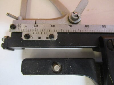 Antique Japan Stage Clips Xy Micrometer Microscope Part