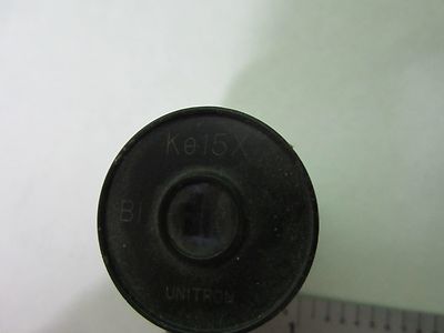 MICROSCOPE PART EYEPIECE UNITRON Ke15X Bi OPTICS AS IS BIN#S8-15