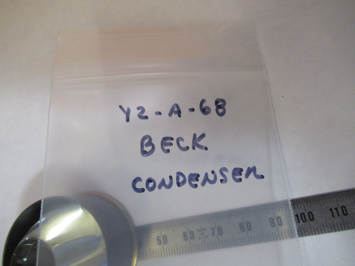 ANTIQUE BRASS ENGLAND RJ BECK CONDENSER PART MICROSCOPE PART AS PICTURED Y2-A-68