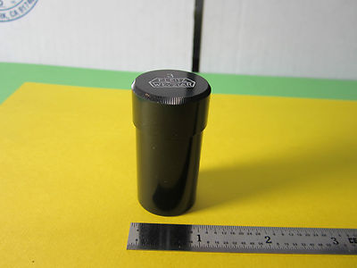 LEERER VINTAGE MIKROSKOP OBJEKTIV SCHWARZER BEHÄLTER LEITZ GERMANY 3 BIN#28-97