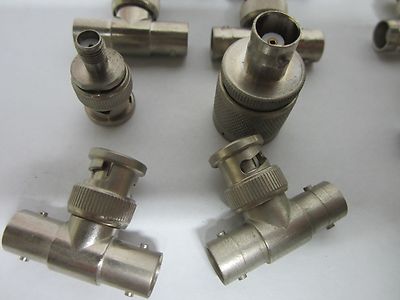 LOT 16 EA BNC T's ADAPTORS ETC FREQUENCY RF MICROWAVE BIN#FI-V-70