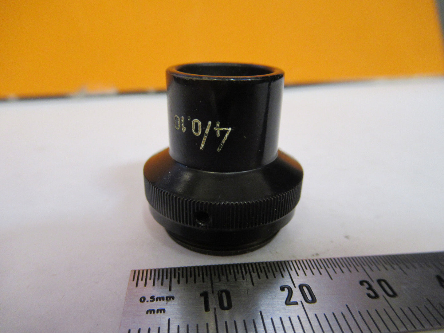 WILD M11 SWISS HEERBRUGG OBJECTIVE 4X LENS MICROSCOPE PART AS PICTURED 72-C-13