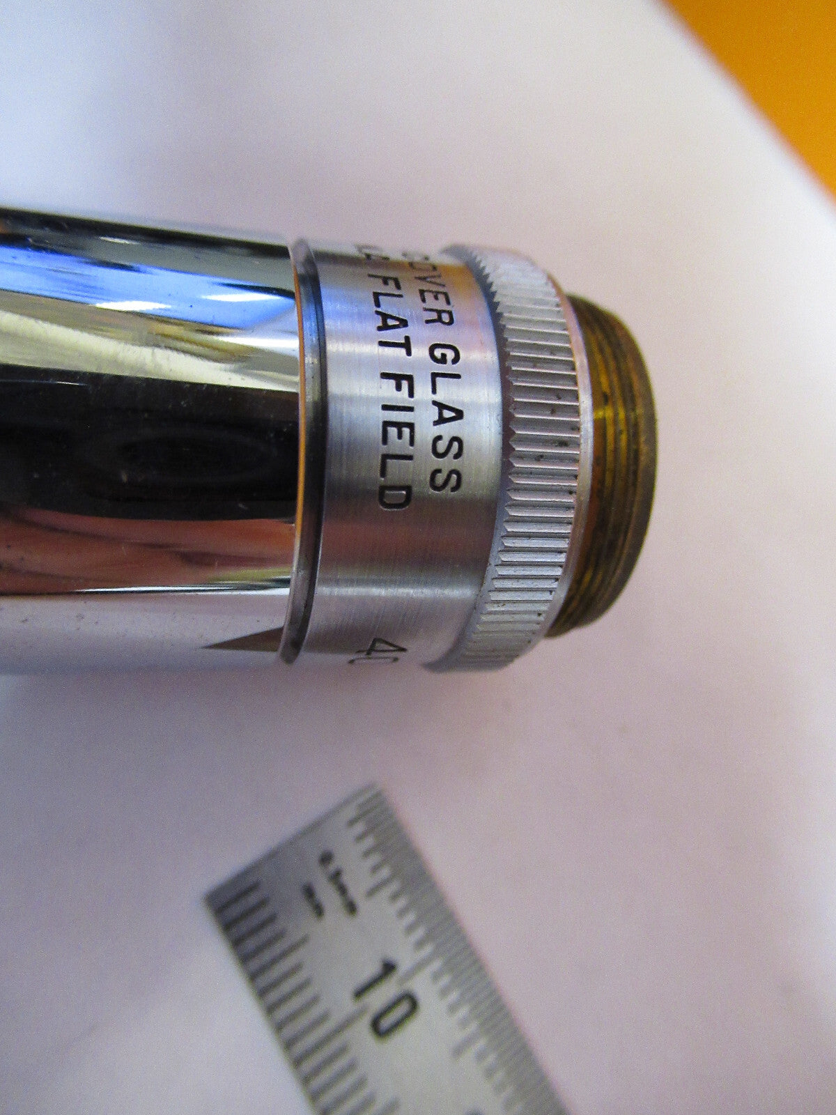 MICROSCOPE INDUSTRIAL OBJECTIVE BAUSCH LOMB FLAT FIELD 40X OPTICS AS IS Y3-A-91