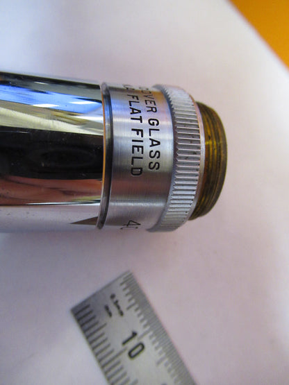 MICROSCOPE INDUSTRIAL OBJECTIVE BAUSCH LOMB FLAT FIELD 40X OPTICS AS IS Y3-A-91