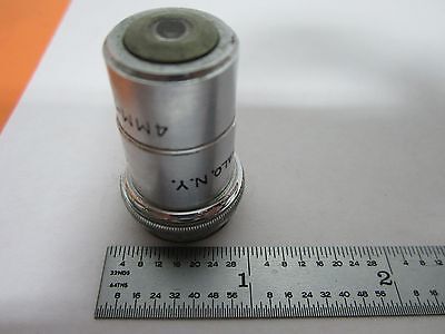 MICROSCOPE OBJECTIVE SPENCER 44X VINTAGE OPTICS BIN#K9-53