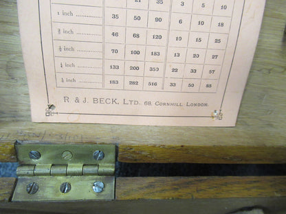 ANTIQUE EMPTY WOOD CASE BECK MICROSCOPE PART AS PICTURED &LOB