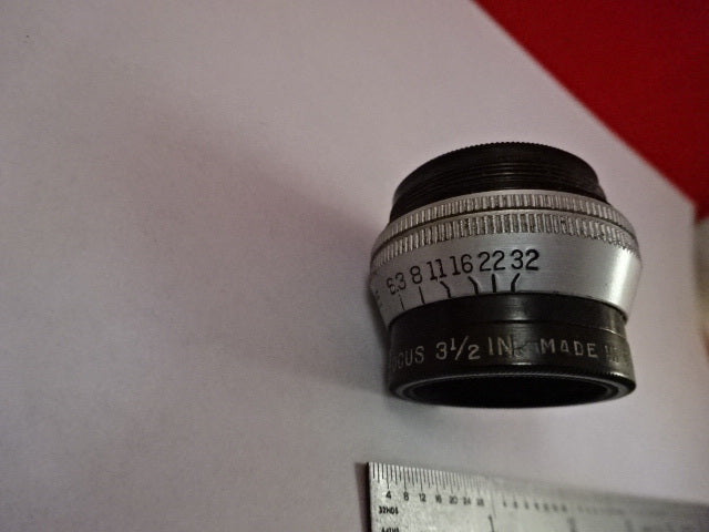 Antique Optical Lens Anastigmat Ilex Paragon 3 1/2 Inches Optics