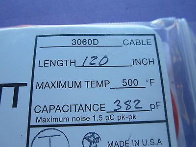 ENDEVCO 3060D CABLE 500F PIEZOELECTRIC for ACCELEROMETER CALIBRATION VIBRATION