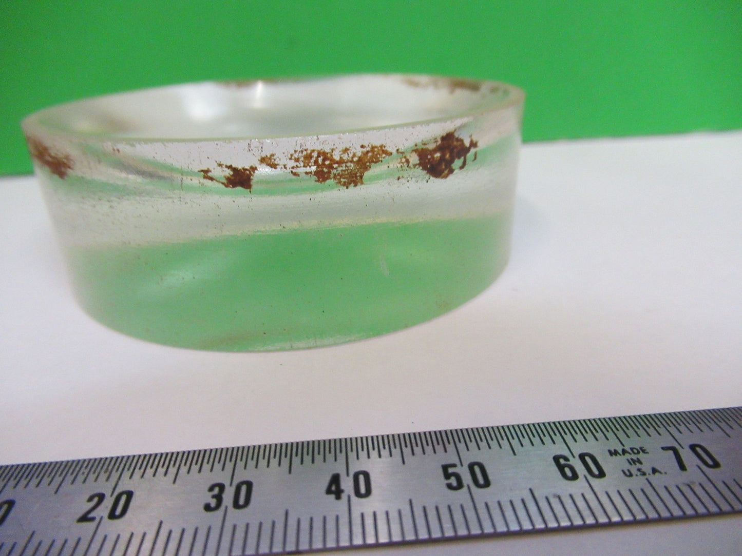 HUGE OPTICAL PLANO CONCAVE RARE GLASS MIL SPEC OPTICS AS PICTURED V3-A-02