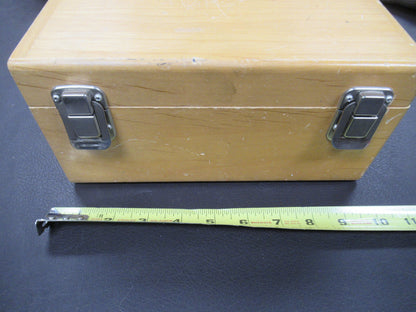 ANTIQUE EMPTY WOOD BOX MICROSCOPE PART AS PICTURED TE-4