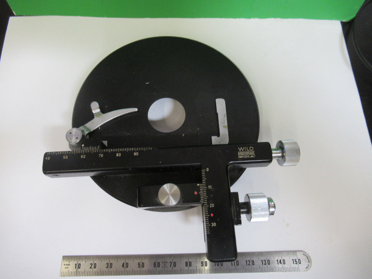 WILD HEERBRUGG SWISS M11 BINO XY STAGE CLIP MICROSCOPE PART AS PICTURED X5-A-60