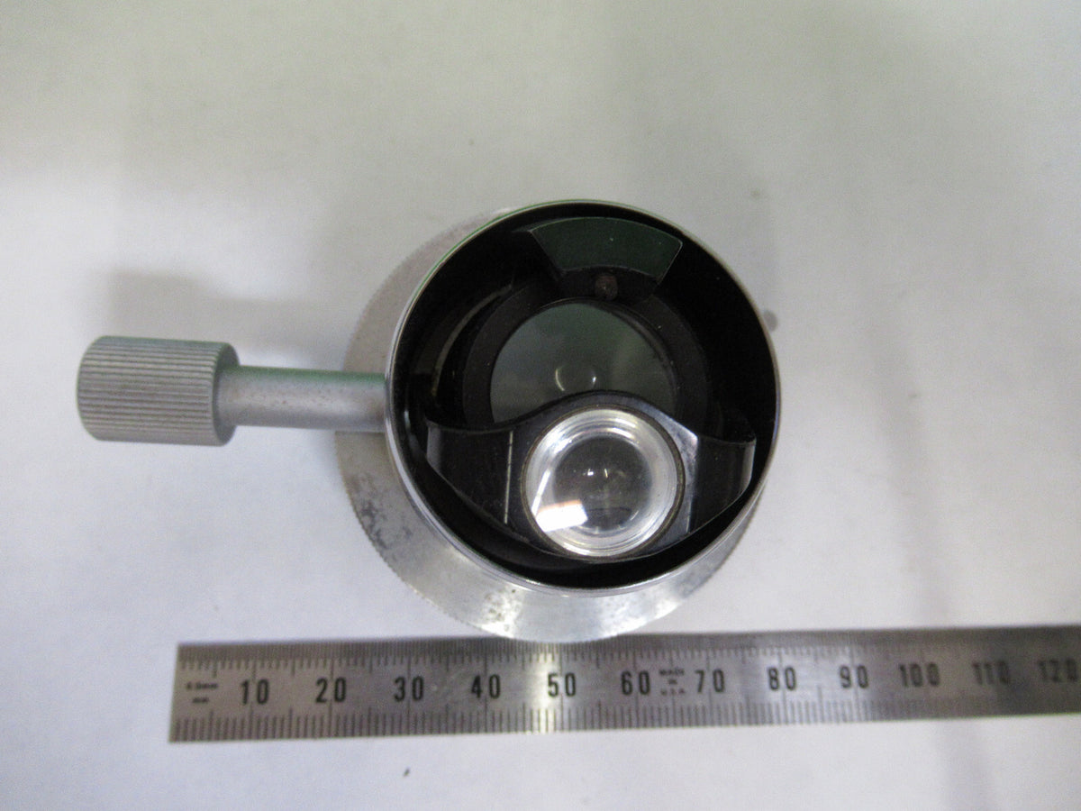 ANTIQUE LEITZ GERMANY CONDENSER + IRIS MICROSCOPE PART AS PICTURED X6-A-117
