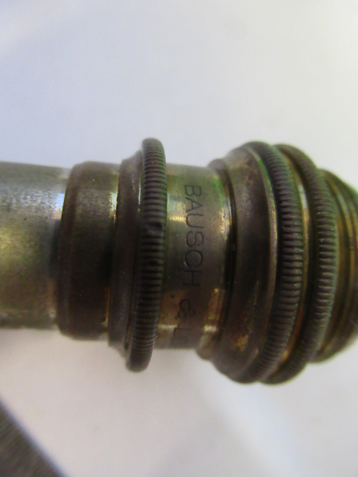 BAUSCH LOMB 4mm ANTIQUE BRASS OBJECTIVE LENS MICROSCOPE PART AS PICTURED F4-B-31