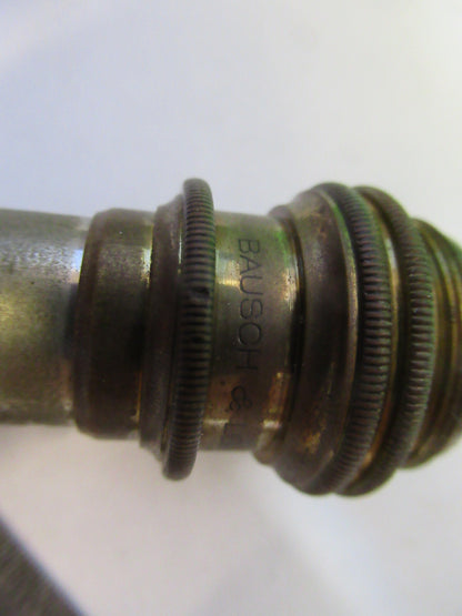 BAUSCH LOMB 4mm ANTIQUE BRASS OBJECTIVE LENS MICROSCOPE PART AS PICTURED F4-B-31