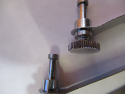 PAIR CLIPS STAGE UNITRON JAPAN MICROSCOPE PART AS PICTURED Y1-A-46