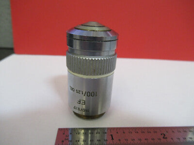 Ernst Leitz Germany Ef 100X /160 Objective Optics Microscope Part