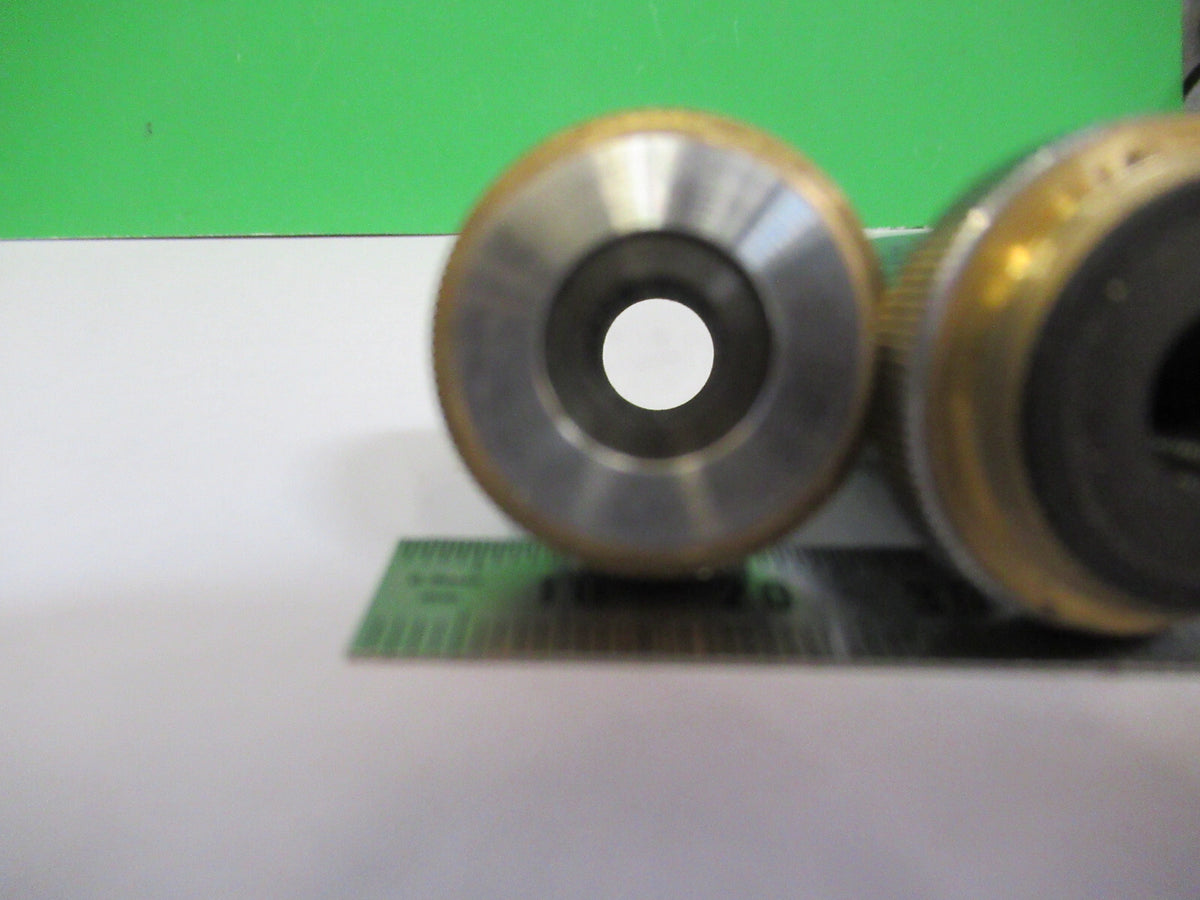 LOT 2 ea OBJECTIVES JONCO 4X 10X MICROSCOPE PART AS PICTURED &R4-A-48