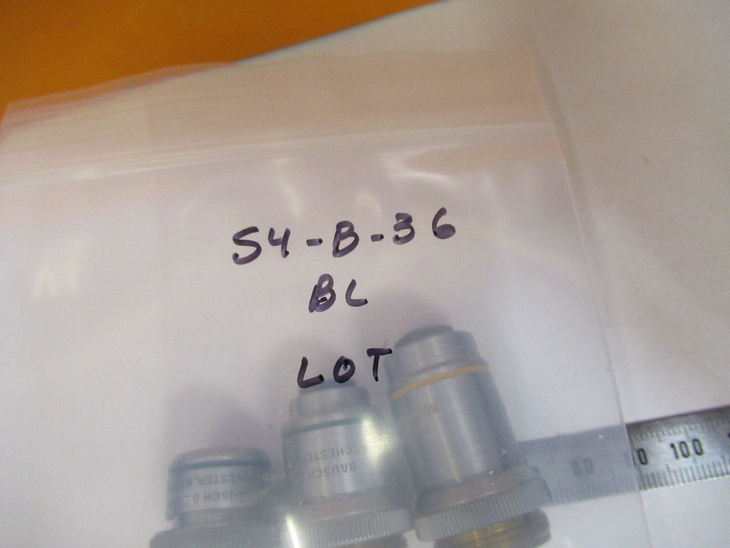 LOT BAUSCH LOMB OBJECTIVES OPTICS MICROSCOPE PART AS PICTURED S4-B-36