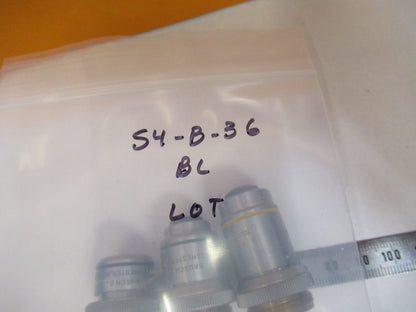 LOT BAUSCH LOMB OBJECTIVES OPTICS MICROSCOPE PART AS PICTURED S4-B-36
