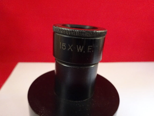 Microscope Part Rare 15X Wf Eyepiece Large Dovetail Lens Optics
