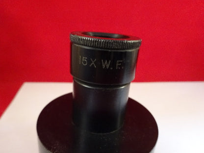 Microscope Part Rare 15X Wf Eyepiece Large Dovetail Lens Optics