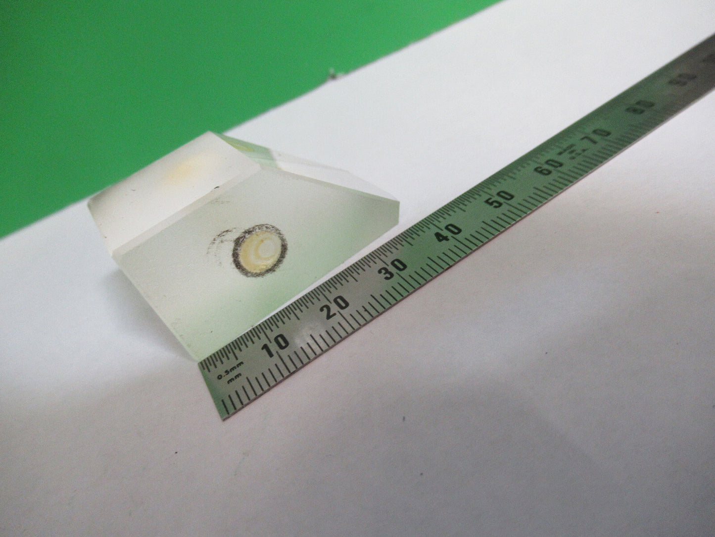 ANTIQUE BAUSCH LOMB OPTICS GLASS PRISM MICROSCOPE PART AS PICTURED #G5-A-107