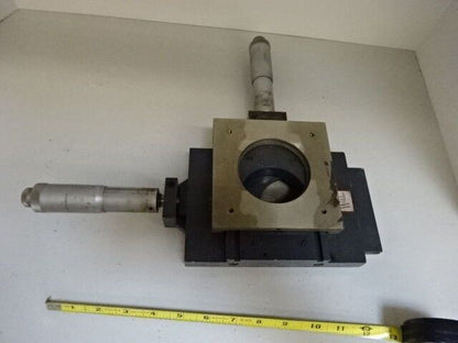 WILDER OPTO-METRIC TOOLS XY MICROMETER STAGE TABLE GERMANY AS IS #TC-1