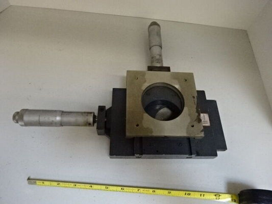 WILDER OPTO-METRIC TOOLS XY MICROMETER STAGE TABLE GERMANY AS IS #TC-1