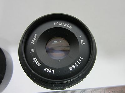 Optical Lens Tominon Japan 1:4.5 f=75 mm Optics