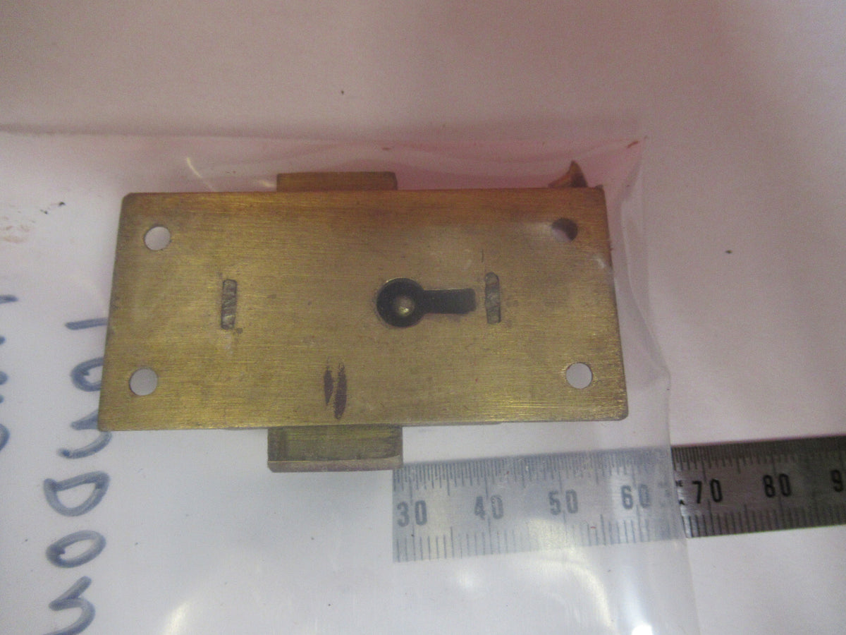 ANTIQUE PRIOR LONDON LOCK ASSEMBLY WITHOUT KEY MICROSCOPE PART AS PIC Y5-A-03