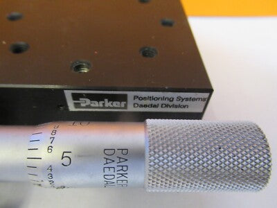 PARKER DAEDAL LINEAR POSITIONING MICROMETER for OPTICS PART AS PICTURED &3K-A-80