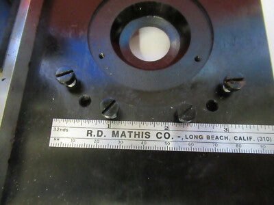 ANTIQUE BAUSCH LOMB XY STAGE TABLE MICROSCOPE PART AS PICTURED #13-FT-16