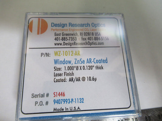 OPTICAL ZINC SELENIDE ZnSe LENS INFRARED CO2 LASER OPTICS AS PICTURED H3-A-78